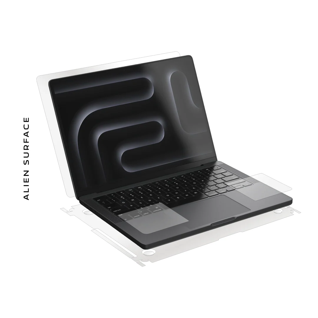 Apple MacBook Pro M5 14-inch 2026, complete protector, Alien Surface