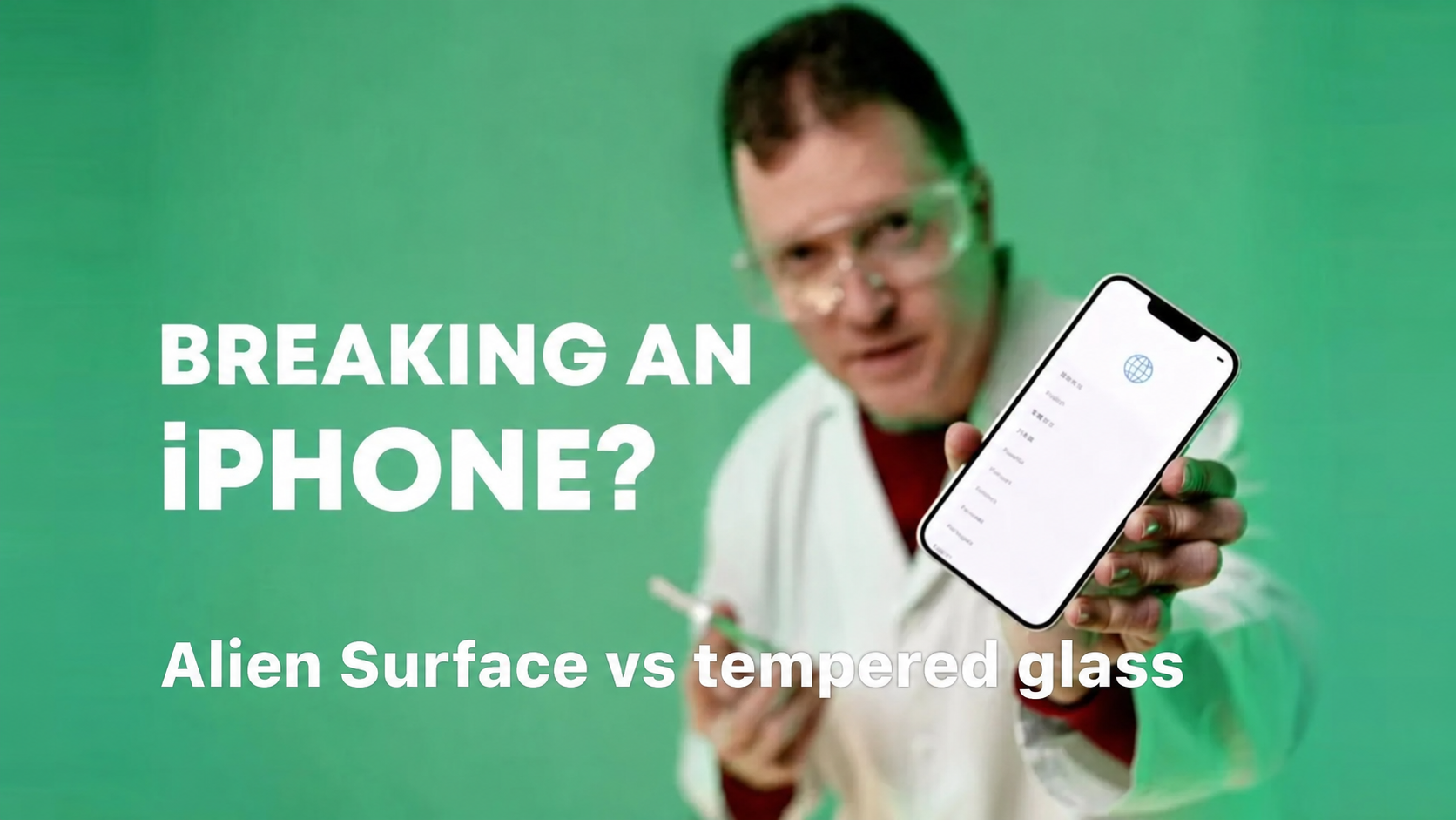 Load video: Folie Alien Surface vs tempered glass